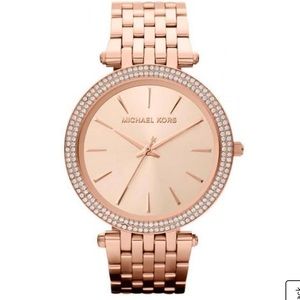 Michael Kors Darci Three Hand Watch with accents